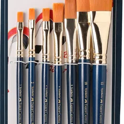 faber-castell 7 Paint Brushes (Flat) image 2