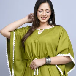 fasonika creation Solid Rayon Women Kaftan image 5