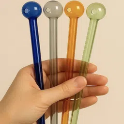 wishingbell natural Borosilicate Glass Outside Fitting Hookah Mouth Tip image 4