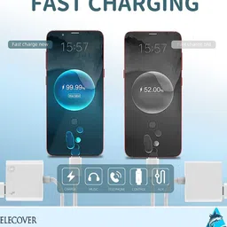 ELECOVER Gold Type C to 3.5mm Aux 2 in 1 Headphone AUX Splitter & Charging Converter Rose Gold Phone Converter image 5