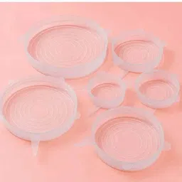 yiwani Set of 6 Silicone White Lids 9 inch Lid Set, Pack of 1 image 2