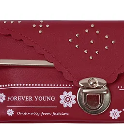 houseofcommon Casual, Formal Maroon Clutch-picture-46
