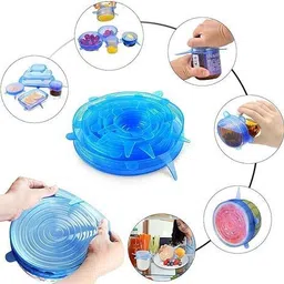 chprex Microwave Safe Silicone Stretch Lids Flexible Covers 2.6 inch, 3.8 inch, 4.5 inch, 5.5 inch, 6.3 inch, 7.3 inch Lid Set, Pack of 14 image 3