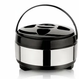 mexon Stainless Steel Hot Casserole with Insulated Lid – (Silver, Black) Serve Casserole-picture-19