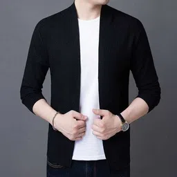 urmila fashion Men Solid Round Neck Black Sweater-picture-24