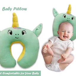 vanshiv U-Shape Unicorn Design New Born Baby Head Shaping/Neck Support Sleeping Pillow image 2