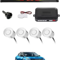 intenzo Universal 4 White Reverse Parking Sensor With LED Display For Cars-162 Safety of Passengers/Car One Alarm Kit-253 Parking Sensor-picture-20