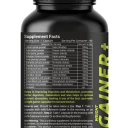 nutri guide New and Improved Formula Weight Gainer+ Muscle Mass Gainer I 100% Ayurvedic Weight Gainers/Mass Gainers image 2