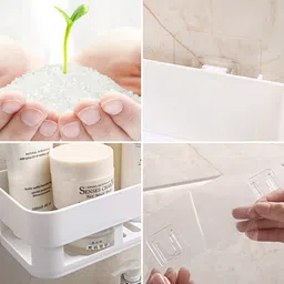 wora Corners Self-adhesive Dressing Living Room Decoration Plastic Wall Shelf image 4