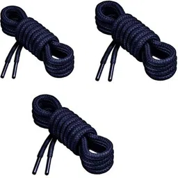 FEELPZONE 3-Pair New Navy Blue Round/Owel Shoe laces for Men/Women/Girls Shoe Lace-picture-15
