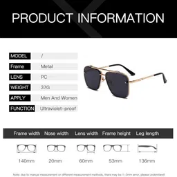 spadeaces UV Protection Retro Square Sunglasses (54) image 4