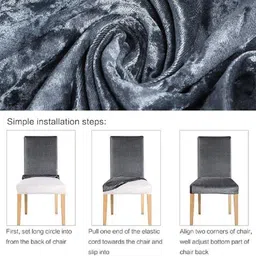 turiya Velvet 1 Seater Chair Plain Cover image 3