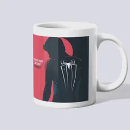 makekart The With Great Power | Spider-Man Quote Printed Coffee Ceramic Coffee Mug image 5