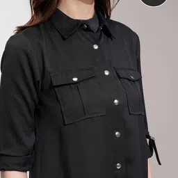 tokyo talkies Cotton Blend Solid Coat For Women image 5
