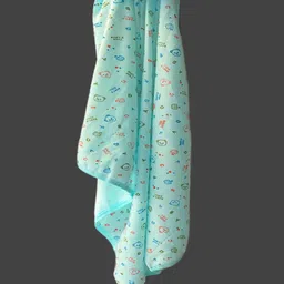 little dreams grow with style Printed Single Hooded Baby Blanket for Mild Winter-picture-33
