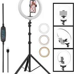 Planetoid LED Ring Light 10 Inch With Cell Phone Holder Without Tripod Stand Flash Ring Flash image 4