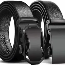 luxury leather Men Casual, Formal, Party Black Texas Leatherite Belt-picture-25