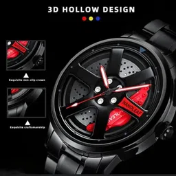 fanish fashion SPINNER BLACK ANALOG WATCH SERIES Analog Watch - For Men & Women CLASSIC AND FORMAL WATCH image 2