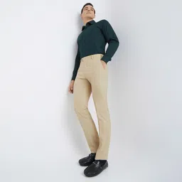 raymond Men Slim Fit Beige Polyester Trousers image 5