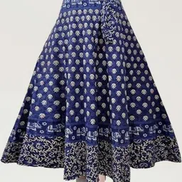 tankaviss Women Printed Regular Dark Blue Skirt-picture-47