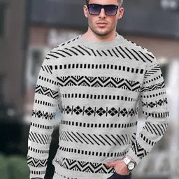 kelonbro Men Printed Round Neck Cotton Blend Grey T-Shirt image 1