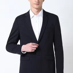 Men Solid Single Breasted Formal Blazer-image-22