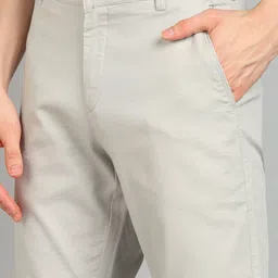 killer Men Slim Fit Beige Lycra Blend Trousers image 5