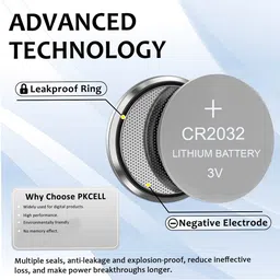 zohlo Micro Lithium cell CR2032 Coin 3v Computer Motherboard CMOS cell,Glucometer Battery image 2