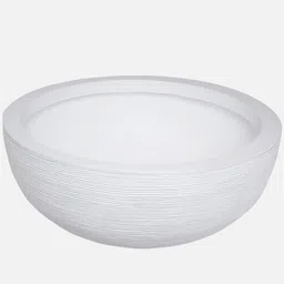 nora Lily Pan White Polyethylene Floor Planter image 4