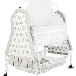 kriddo Cradle for kids cradle for baby boy and girl Cradle With Swing & Mosquito Net-picture-18