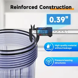 oceandrop New 10" Transparent RO Pre-Filter Housing – Durable & Leak-Proof Design Solid Filter Cartridge image 2