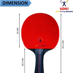 udki Table Tennis Racquet Set (3 Balls, 2 Ping-Pong Rackets with Carry Bag) Multicolor Table Tennis Racquet image 2