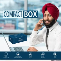 kressa Facial Tissues 2 Ply, 100 Pulls Per Box, 100% Natural Virgin Paper, Ultra Soft image 4