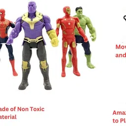happybive Avengers Toys For Kids | Combo Of 5 Action Figure Super Hero Toys | Set Of 5 | image 2