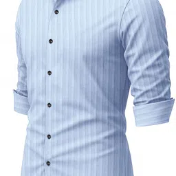 shirteum Men Regular Fit Self Design Spread Collar Casual Shirt image 4