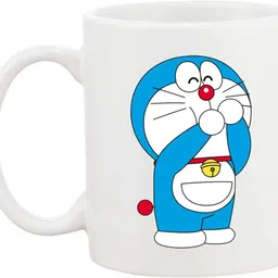 digital shopee Doraemon Premium Glossy Cute Picture Printed white Ceramic Coffee Mug image 2