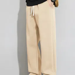 jexputi Men Solid Beige Track Pants-picture-12