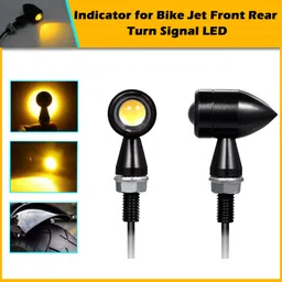 Indicator for Bike Jet Front Rear Turn Signal LED Indicators CNC Metal Amber 2 Indicator Light Motorbike LED (12 V, 5 W)-image-9