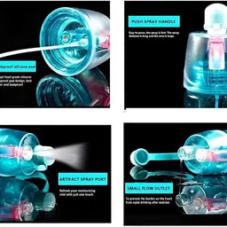 gcrox 2-in-1 Mist & Drink Sports Spray Water Bottle With Straw, Leakproof 600ml 600 ml Water Bottle image 5