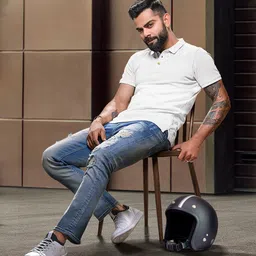 Men Solid Polo Neck Pure Cotton White T-Shirt-image-15