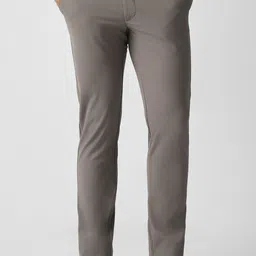 van heusen Men Slim Fit Brown Polyester Trousers-picture-16