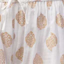 fambee Women Flared Cream Viscose Rayon Trousers image 4