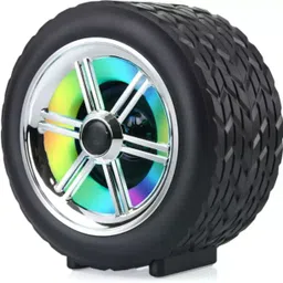 house of common Tyre Bluetooth Speaker & RBG Led Color, Multi Color LED | USB Support, SD Card 5 W Bluetooth Home Audio Speaker image 5