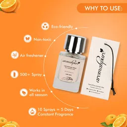 aromahpure Premium Car Perfume with Hanging Card | Lime twist Fragrance Long lasting Spray image 3