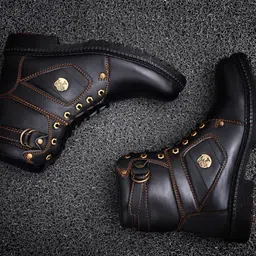 walkivo Men’s Synthetic leather Shoes | Office & Party Wear Lace‑Up Design Lace Up For Men image 4