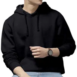 bi fashion Men Self Design Hooded Neck Reversible Black Sweater-picture-27