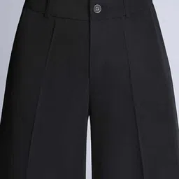 next one Women Loose Fit Black Lycra Blend Trousers image 2