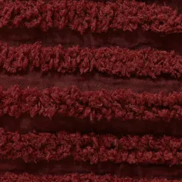 Maroon Striped Polyester 1 Seater Sofa Cover (Pack of 4) by Saral Home image 3