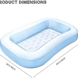 kidoyz 5.5ft Portable Inflatable & Foldable Kids Swimming Pool with Electric Pump image 2