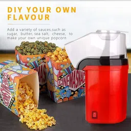 nhouse Instant 1200W Hot Air Popcorn Maker – Oil-Free, Quick & Healthy Snack 1 L Popcorn Maker image 4